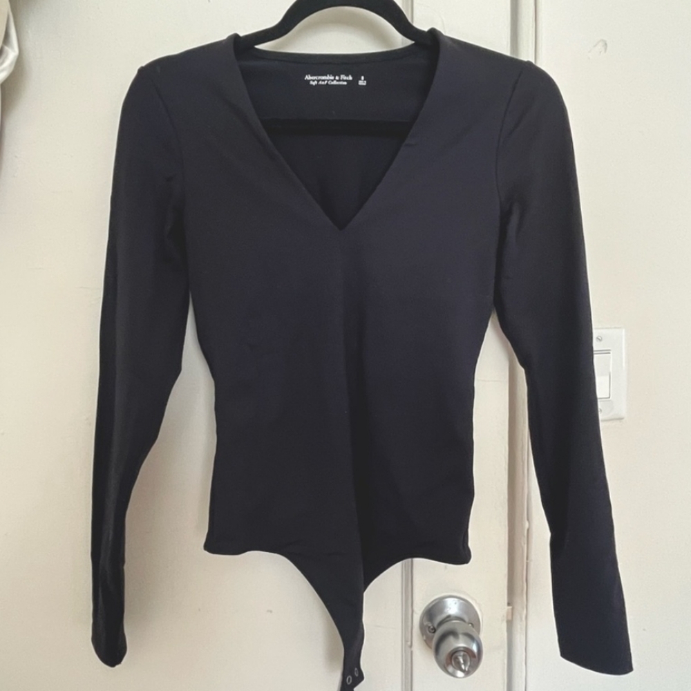 Abercrombie Black Vneck Bodysuit